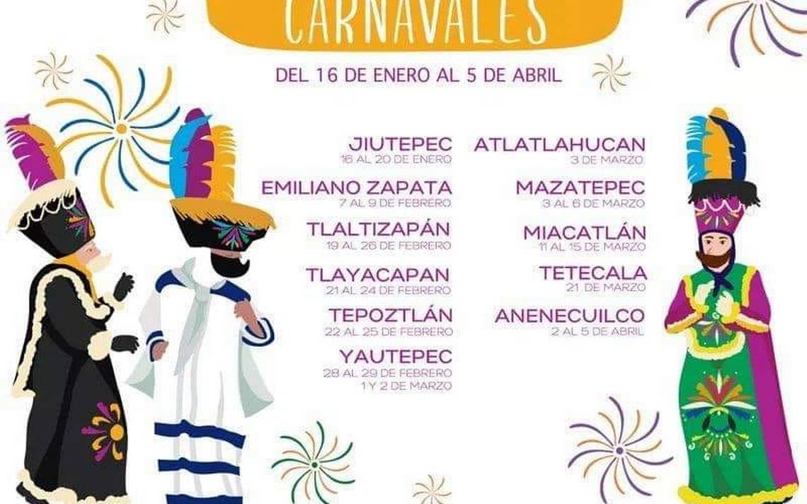Aquí te decimos las fechas de los carnavales en Morelos El Sol de